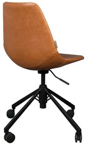 Hnedá kancelárska stolička na kolieskach Dutchbone Franky