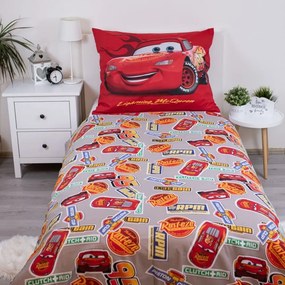Bavlnené posteľné obliečky Autá / Cars - motív legenda Blesk McQueen - 100% bavlna - 70x90 cm + 140x200 cm