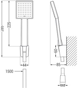 Mexen Royo vaňová sada R45, zlatá - 72213R45-50