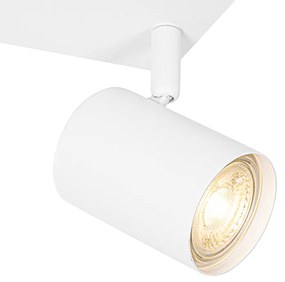 Moderné stropné svietidlo biele 2-svetlá nastaviteľné obdĺžnikové - Jeana