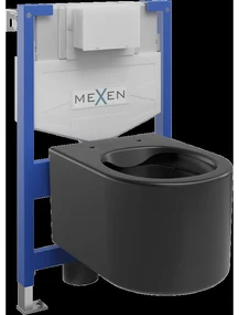 Mexen podomietkový WC systém Felix XS-F s WC misou Sofia, čierna matná - 6803354XX85