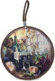 Vínová kuchynská podložka Château 17 × 17 cm