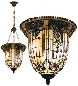 Luxus závesná lampa Tiffany luster REVERSED BELL Ø41