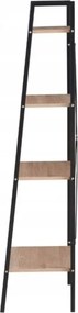 Vintino LOFTIS 4-úrovňový regál 147x60x35 cm svetlohnedý/čierny