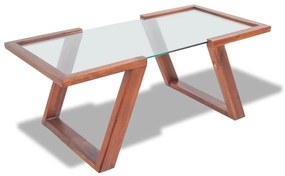 Konferenčný stolík z akáciového dreva, hnedý, 100x50x40 cm 243269