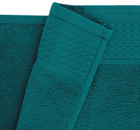 BAVLNENÉ UTERÁKY SOLANO SADA 1 KS 50X90 CM, 1 KS 70X140 CM TMAVOTYRKYSOVÁ
