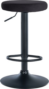 Barová stolička Ponte - zamat, čierny rám - Čierna