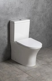 Bruckner Bruckner, DARIO RIMLESS WC kombi misa s nádržkou, spodný/zadný odpad, biela, 201.437.4