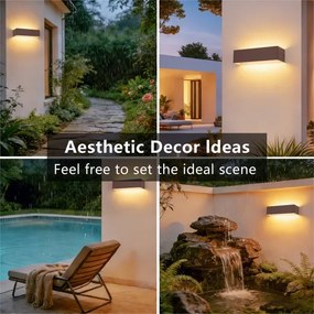 Brilagi - LED vonkajšie nástenné svietidlo DONNANI LED/12W/230V 30 cm hnedé IP44