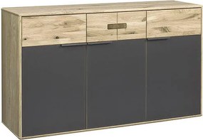 XXXLutz KOMODA, dub, dub bianco, 149/89/44 cm Linea Natura - Komody - 000891001104