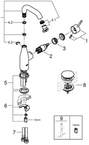 GROHE 23798001 - Umývadlová batéria ESSENCE DN 15 veľkosť M lesklý chróm