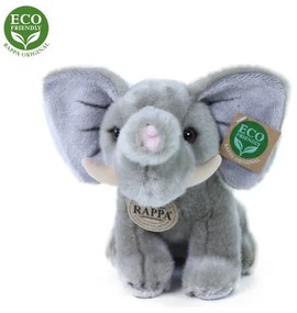 Rappa PLYŠOVÝ SLON SEDIACI 18 CM ECO-FRIENDLY