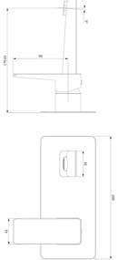 OMNIRES PM7415BL-Umývadlová batéria na podomietkovú inštaláciu PARMA matná čierna