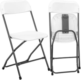 Skladacia cateringová stolička Simplo biela