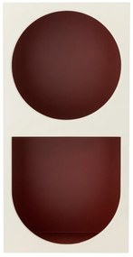 Červená/biela nástenná knižnica 30x60 cm Graphia – Bloomingville