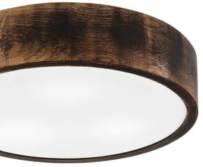 Stropné kúpeľňové svietidlo OAK SMOKY 3xE27/15W/230V IP54, 37,5 cm, dub/hnedá