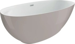Polimat Akrylátová voľne stojaca vaňa Kivi 165x80 POLIMAT-Rozmery: 165x75, POLIMAT-Farba vane: Biela / čierna mat