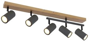 Globo 57911-5G - Bodové svietidlo ROBBY 5xGU10/35W/230V hnedá/čierna