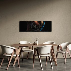 Trblietavý obraz ženy (s hodinami) (90x30 cm)