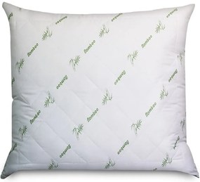 Biely vankúš Good Morning Bamboo, 75x75 cm