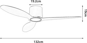 ZEVENTI - LED Stropný ventilátor VENTORA LED/24W/230V Wi-Fi Tuya čierna + DO