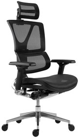Kancelárska ergonomická stolička KORINA — sieť, čierna, nosnosť 150 kg