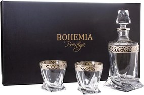BOHEMIA PRESTIGE QUADRO BAROKO PLATINUM WHISKY SADA 1+6 KS