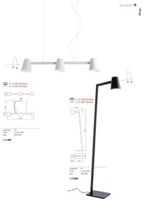 Redo 01-1557 - Stojacia lampa MINGO 1xE27/42W/230V čierna