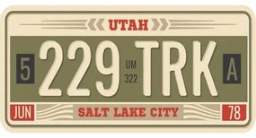 Ceduľa USA značky - Utah