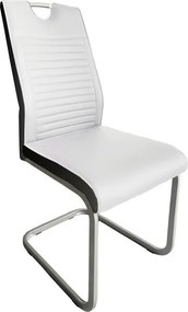 Jedálenská stolička Rindul, biela/čierna ekokoža