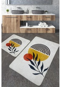 Svetlosivé kúpeľňové predložky v súprave 2 ks 60x100 cm Le Soleil – Foutastic