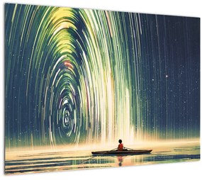 Sklenený obraz - Stred vesmíru (70x50 cm)