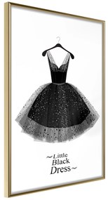 Artgeist Plagát - Little Black Dress [Poster] Veľkosť: 40x60, Verzia: Zlatý rám
