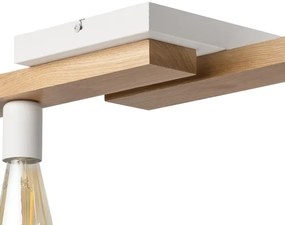 Prisadený luster MATTE 2xE27/15W/230V + 3xG9/5W/230V biela/dub