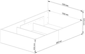 Posteľ s roštom 120x200 cm, biela