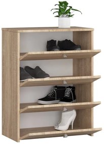 4 krídlový botník 60 cm, dub sonoma