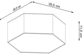 Sollux SL.1059 - Stropné svietidlo SUNDE 2xE27/60W/230V 11,5 cm čierna