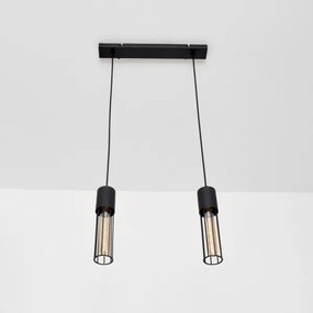 Luster na lanku MELODY 2xE27/15W/230V čierna