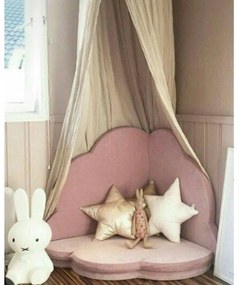 Detská variabilná podložka na hranie flower ružová 160 cm