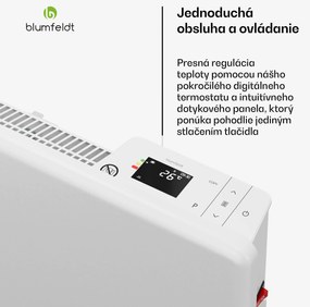 Blumfeldt ThermaTouch konvektor, 2 000 W, elegantný dizajn, dotykové ovládanie, do 20 m²