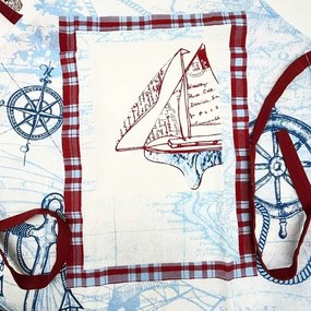 Home Elements Set zástera, chňapka a 3 utierky Plachetnica