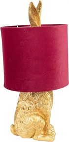Gold & Red RABBIT Easter lampička