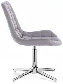 LuxuryForm DESIGN Stolička PARIS na striebornom kríži - šedá