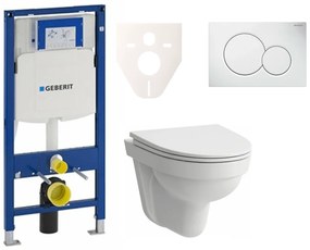 Cenovo zvýhodnený závesný WC set Geberit do ľahkých stien / predstenová montáž + WC Laufen Laufen Pro Nordic SIKOGES3H1
