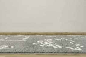 Detský koberec Lima C879A sivý/krémový