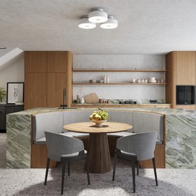 Stropné svietidlo Omiq, 1x biele kovové tienidlo, (biely plast), (fi 30 cm)