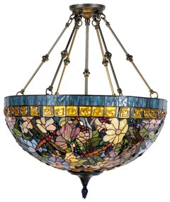 Luxusný luster do obývačky vitráž Ø70