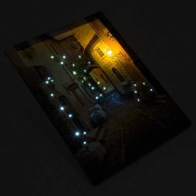 Nexos 74528 Nástenná maľba- Staré mesto, 31 LED, 30 x 40 cm