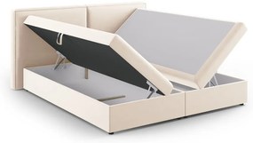 Krémová boxspring posteľ s úložným priestorom 160x200 cm Arendal – Cosmopolitan Design