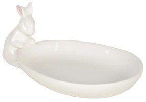 Keramická miska s zajačikom Campagne - 20 * 13 * 8 cm